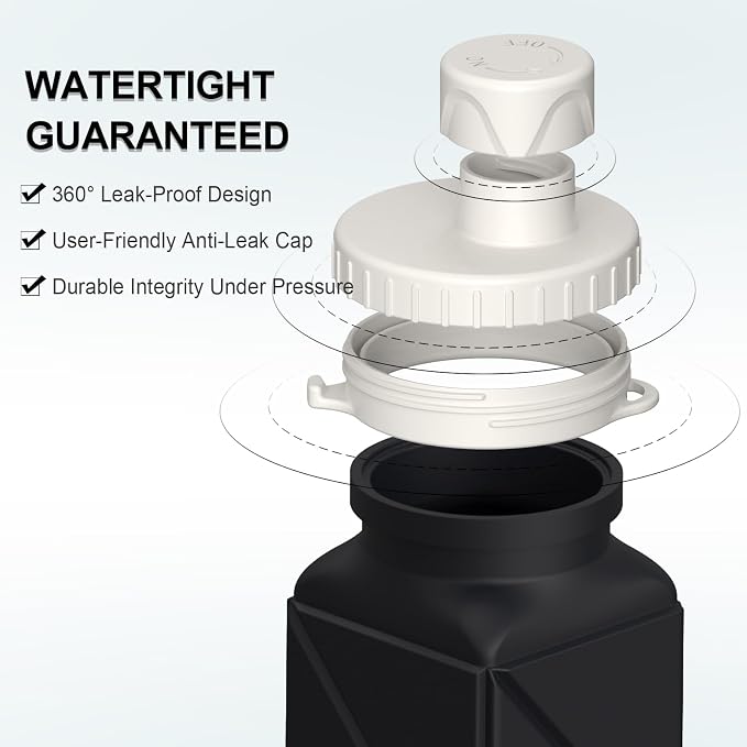 BEAUTAIL Collapsible Water Bottles 21oz/610mL, Silicone Travel Water Bottle | - Image 4