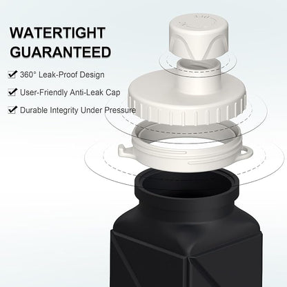 BEAUTAIL Collapsible Water Bottles 21oz/610mL, Silicone Travel Water Bottle | - Image 4