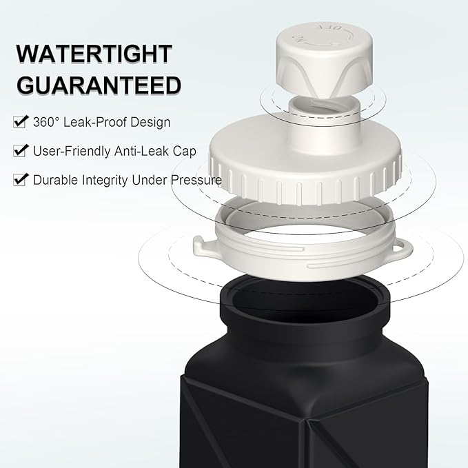 BEAUTAIL Collapsible Water Bottles 21oz/610mL, Silicone Travel Water Bottle | - Image 4
