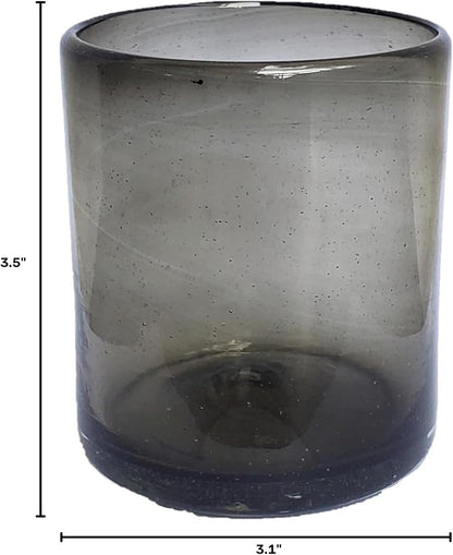 Solid Humo Smoke Gray 9 oz Short Tumblers, Recycled Glass, Toxin-Free - Image 6