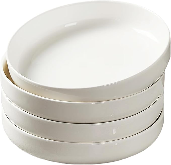 8" Ceramic Pasta Bowls Set of 4, by HausArtXJustHome