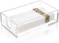 Rubtlamp 1Pcs Clear Napkin Holder Bathroom - 0.27Inch Thickness Bathroom Acrylic Guest Towel Holder - Acrylic Hand Towel Tray for Kitchen, Parties, Weddings, Party, Hotel (Clear, 9”X5.5”X2.5”)