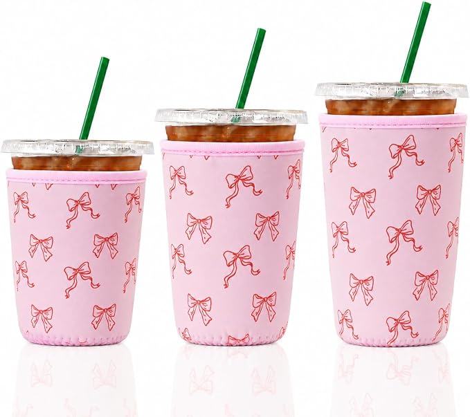 Cobetech Iced Coffee Sleeve Reusable, 3 Pack Neoprene Coffee Cup Sleeves by Unknown