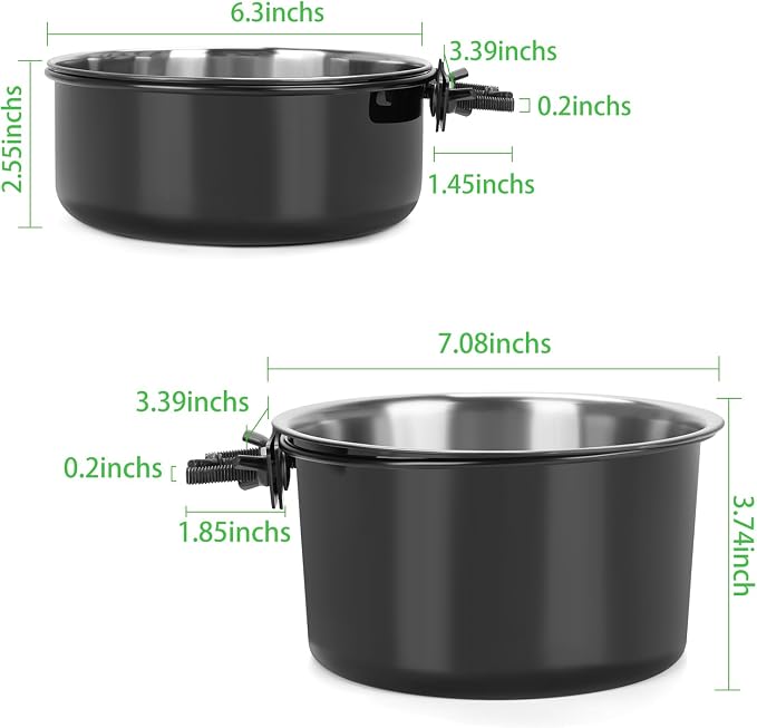 2 Pcs Large Dog Food Water Bowl - Image 2