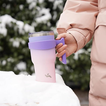 Konokyo 30 oz Tumbler with Handle and Straw, Insulated Travel Mug | Pastel - Image 7