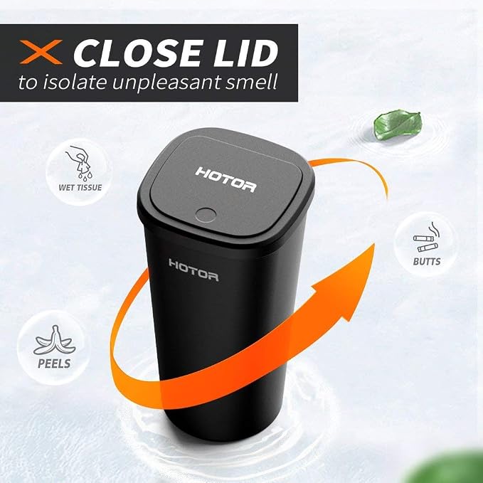 HOTOR Car Trash Can with Lid, 30 Trash Bags, Office & Home, Suitable - Image 4