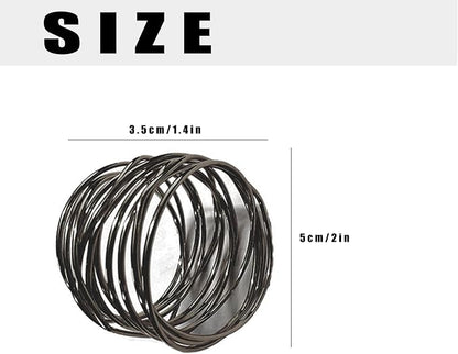 Black Napkin Rings - Image 2