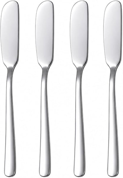 4 Pack Stainless Steel Butter Spreader Knives Jam Cream Spread Utensils | by Unknown