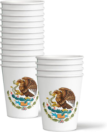 Mexico Flag Birthday Party Supplies Set Plates Napkins Cups Tableware Kit for 16