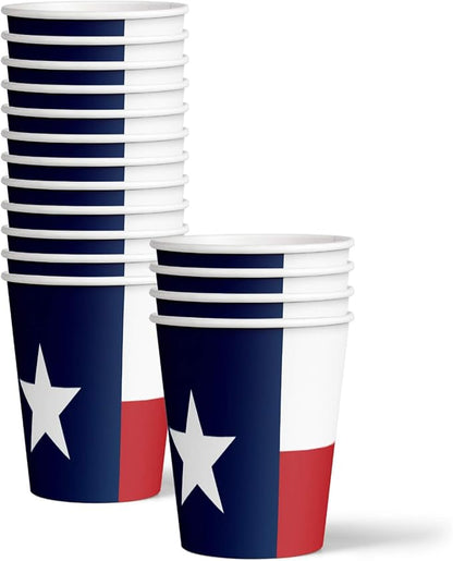 Texas State Flag Birthday Party Supplies Set Plates Napkins Cups Tableware Kit for 16