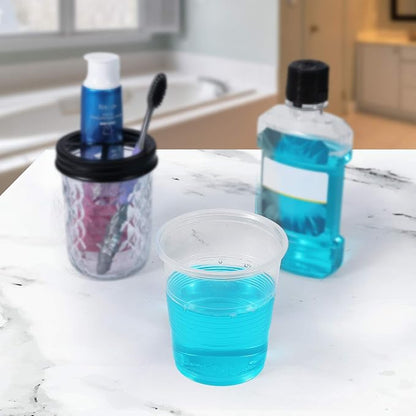 300 Pack 3 OZ Clear Plastic Cups, Disposable Bathroom Mouthwash Cups, Small - Image 2
