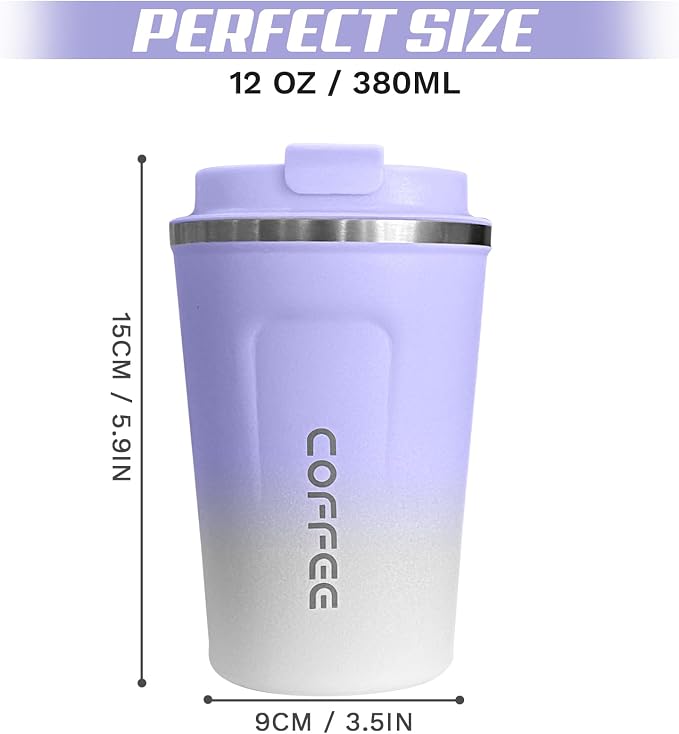 SPLMIFA Travel Coffee Mug Leak-Proof, Reusable Coffee Cups - Image 4