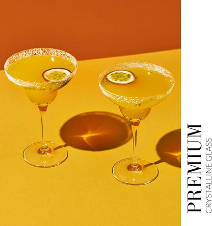 Krosno Margarita Cocktail Glasses, Set of 6, 9.1 oz, Mixology Collection, Ideal for Cocktails, Frozen Desserts, Dishwasher Safe, Made in Europe