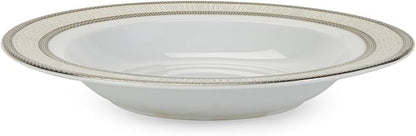 Euro Porcelain 57-pc Banquet Dinnerware Set, Luxury Tableware Dining Service for 8