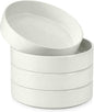 E-far Pasta Bowls Set of 4, 35oz Ceramic Large Salad Bowl Plates by E-far