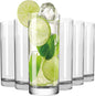 Drinking Glasses Set of 6, 16oz Crystal Highball Glasses, Water Glass by WlasssLightweightGlasswareMakingLifeEasier