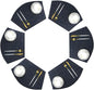 Wedge Placemats for Round Table Woven Vinyl Heat Resistant Washble Easy Clean Table Mats Set of 6（Navy）