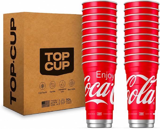 Top Cup – 12 Ounce, Officially Licensed Coca-Cola Aluminum Party Cup | by TopCup