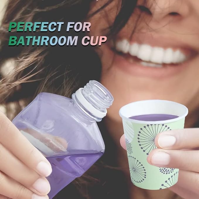 Clawsoff 300 Pack 5 oz Paper Cups Small Disposable Mouthwash Bathroom Cups | - Image 5