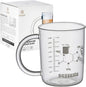 GLASKEY Caffeine Beaker Mug, 16 oz Anti-Dripping Borosilicate Caffeine Mug by GLASKEY