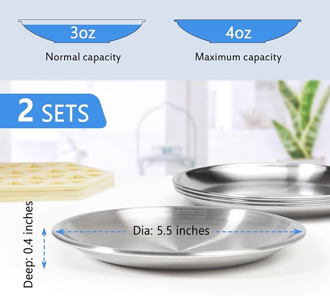 Stainless Steel Cat Dishes for Food and Water Bowls for Kittens and Baby Cats - Image 4