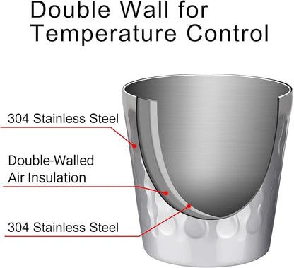 Beasea Stainless Steel Cups, 4 Pack 6oz Metal Drinking Stackable Double Wall - Image 4