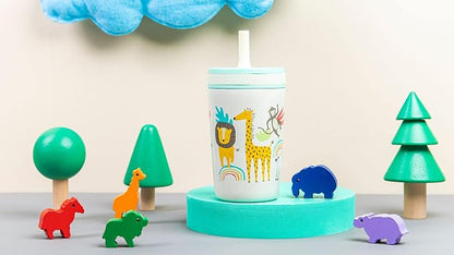 Zak Designs Safari Kelso 12oz Stainless Steel Leak-Proof Toddler Straw Cup - Image 12