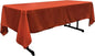 LA Linen Polyester Poplin Washable Rectangular Tablecloth, Stain and Wrinkle Resistant Table Cover 60x126, Fabric Table Cloth for Dinning, Kitchen, Party, Holiday 60 by 126-Inch, Rust