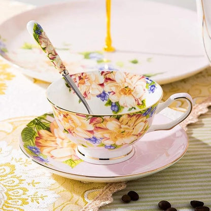Vintage Ceramic Teacup, Elegant Coffee Cup - Image 2