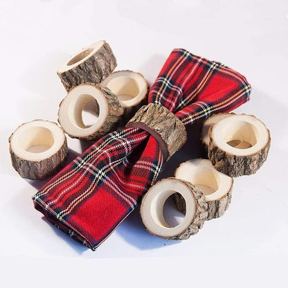 Jolitee's Handmade Rustic Wooden Napkin Rings Set of 4 | Elegant, Lightweight - Image 7
