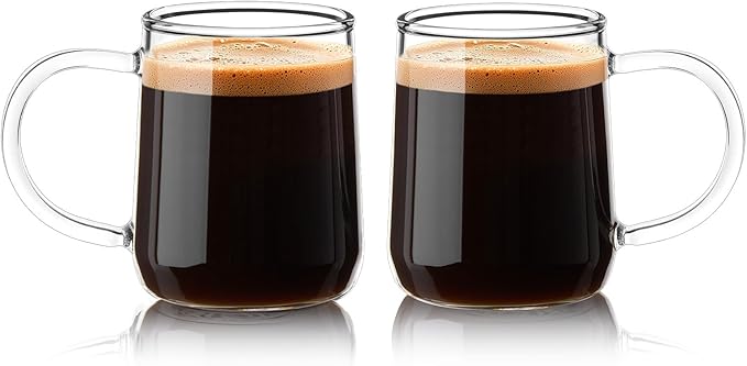 Glass Espresso Cups Set of 2, 3 oz Clear Espresso Shots Cup by Unknown