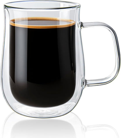 Double Walled Glass Coffee Mugs 16 OZ, Borosilicate Glass Coffee Cups Set of 2 - Image 8