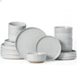 Famiware Milkyway 24-Piece Stoneware Dinnerware Set, Light Gray | Plates and by Famiware