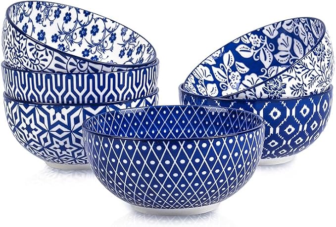 Selamica Ceramic 12 OZ Dessert Bowls Set, Ice Cream Bowls, 4.7 Inch Small Bowls by Selamica