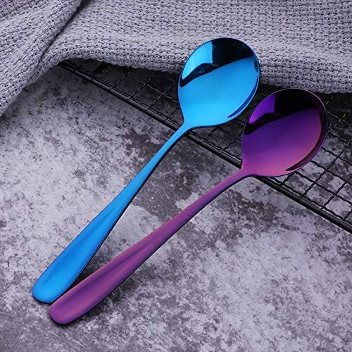 Buyer Star Bouillon Spoon Sets, 7-Inch Round Soup Spoons, Stainless Steel - Image 4