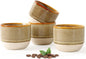 INGOFIN Ceramic Espresso Cup Set of 4-4.2 oz Espresso Cup by INGOFIN