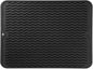 Silicone Dish Drying Mat for Multiple Usage,Easy clean,Eco-friendly,Heat-resistant Silicone Mat for Kitchen Counter or Sink,Refrigerator or drawer liner Black L 16 inches x 12 inches