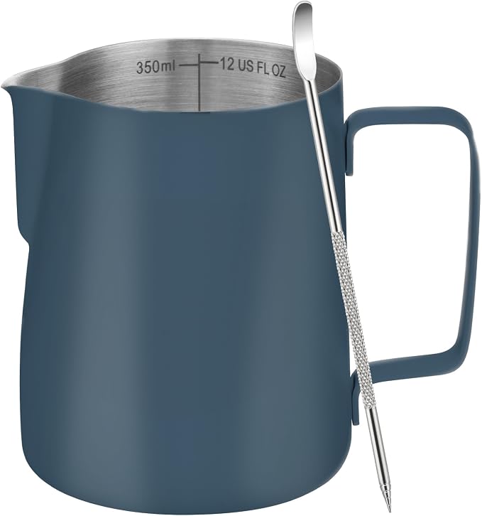 Amrules Milk Frothing Pitcher, 12 oz Milk Frother Cup by Amrules