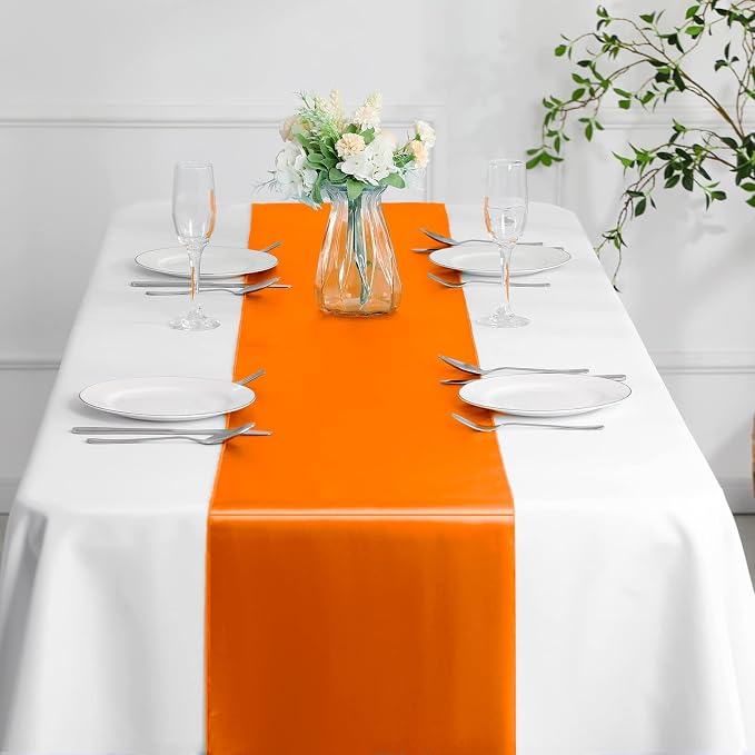 Manyshofu Orange Satin Table Runner 12x72 - Image 5