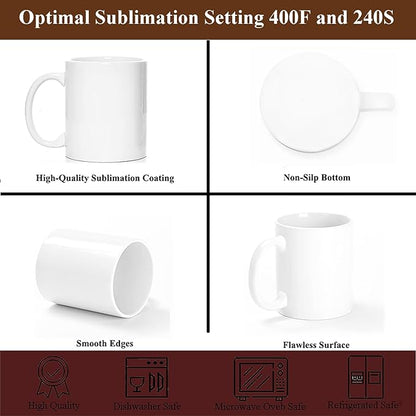 ABBSH Sublimation Mugs, Sublimation White Coffee Mugs Tazas Para Sublimacion - Image 5