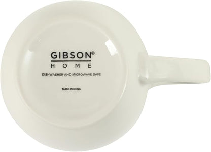 Gibson Home Great Essentials 16 Ounce Porcelain Coffee Mugs - Image 7