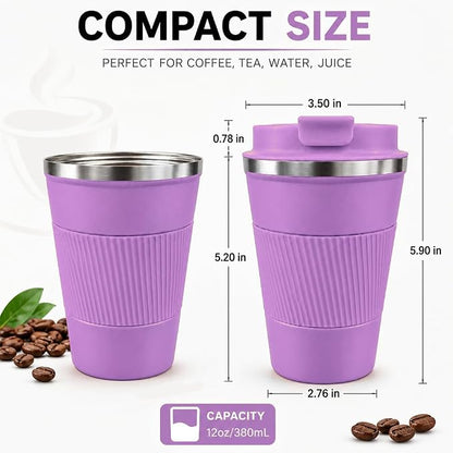 Coffee Mug with Leak Proof Lid, Travel Mug Stainless Steel Tumbler, Double Wall - Image 5