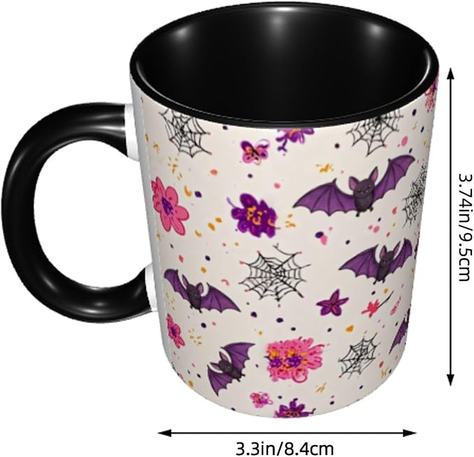 FyLybois Bat Coffee Mug 11 Ounce Mugs Ceramic Tea Cup Drinking Water Cups | - Image 3