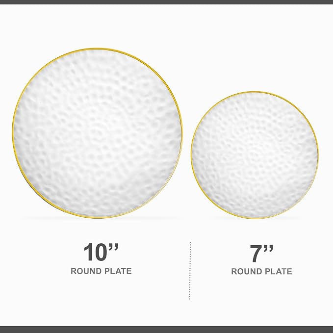 PLASTICPRO 128 Piece Combo Plates Set includes 64-7'' inch Plates & 64-10'' - Image 3