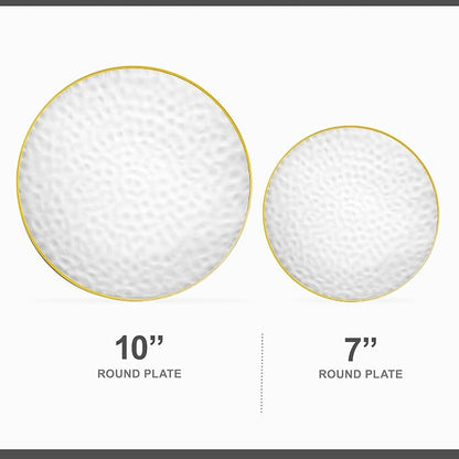 PLASTICPRO 64 Piece Combo Plates Set includes 32-7'' inch Plates & 32-10'' inch - Image 3
