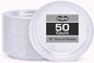 Clear Solid Color Premium Heavy Weight Plastic Dinner Plate 50 Count by HannaKSignature