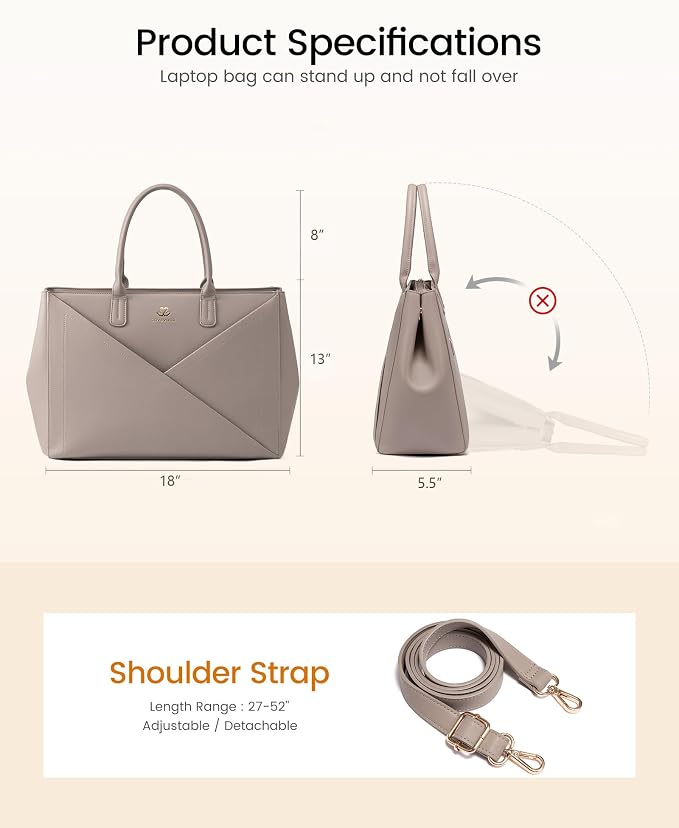 LOVEVOOK Laptop Work Tote Bag for Women - Image 7