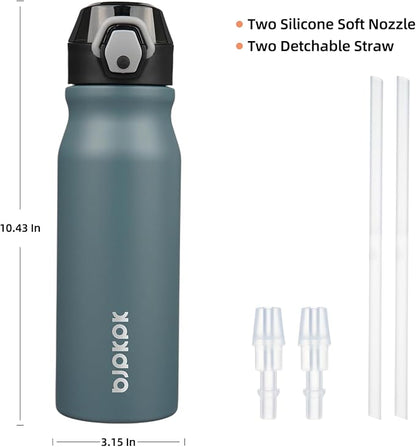 BJPKPK 25 oz Insulated Water Bottle, Stainless Steel Flask | Leak Proof Locking - Image 4