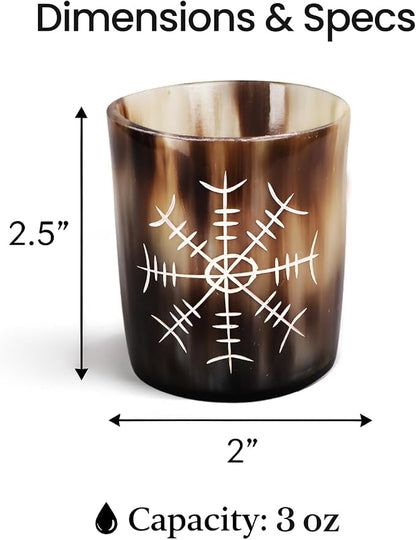 Handicrafts Home Viking Horn Shot Glasses Set of 12, Rustic Viking Drinkware - Image 8