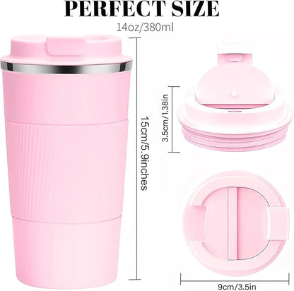 Insulated Travel Coffee Mug, Stainless Steel Coffee Cup - Image 3